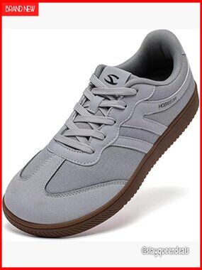 Wide Fit Barefoot Sneakers, Lace Up Retro Style, Flexible Sole